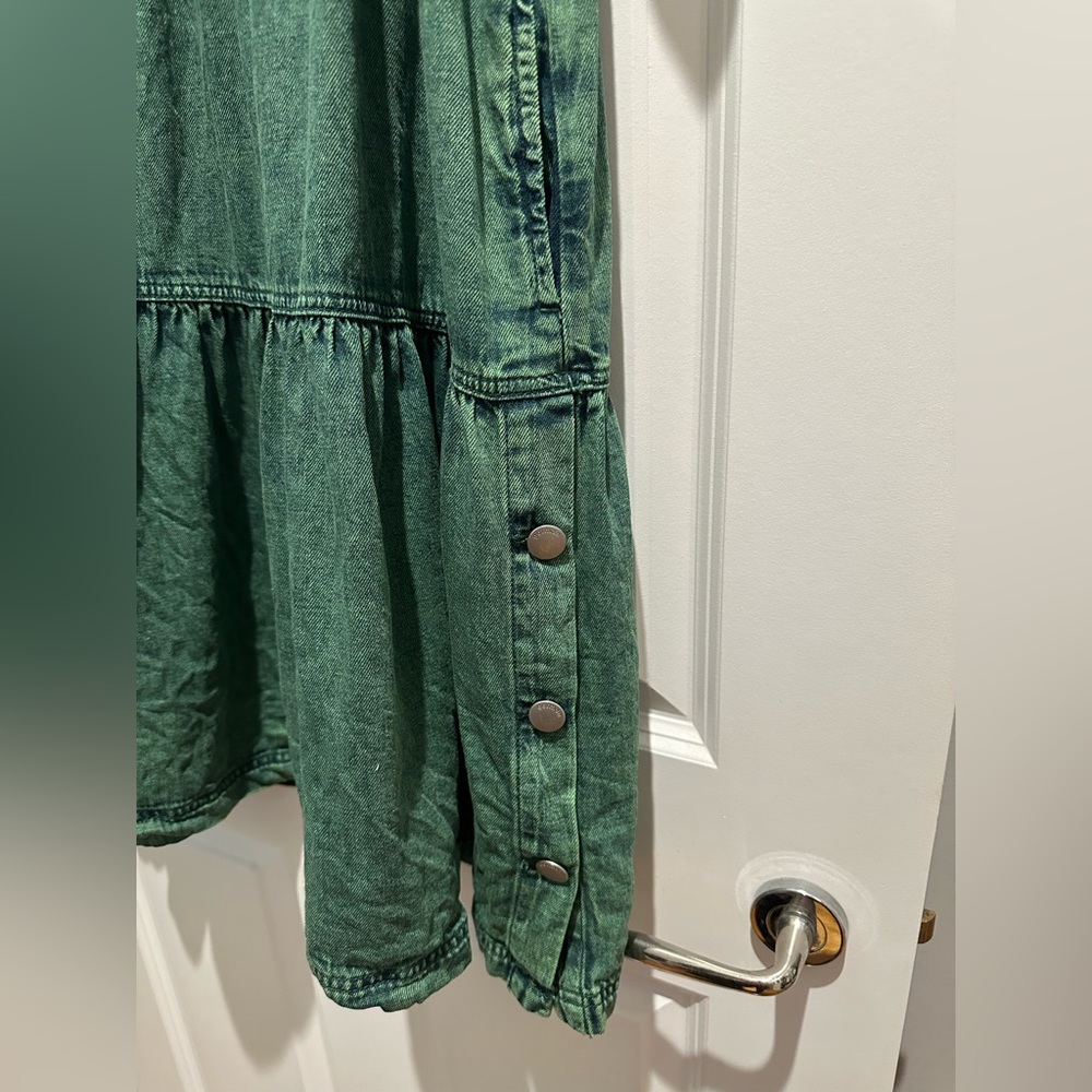 Gorman size 10 green cotton denim swing dress from winter 2022 collection. - Picture 2 of 5